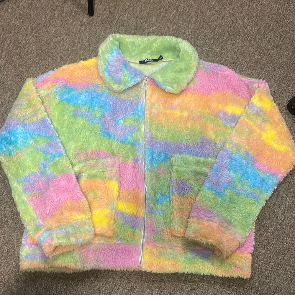 Jaded London Rainbow Teddy Bear Jacket